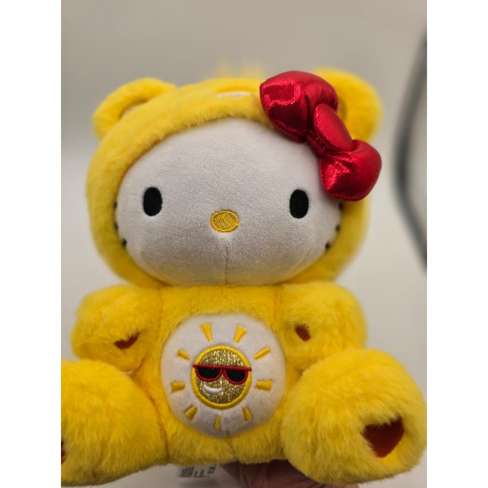 Hello Kitty x Care Bears Funshine Bear Plush Yellow Sanrio 2024 Basic Fun 10" - Picture 3 of 8